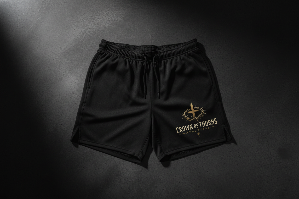 Crown of Thorns Athletics - Black Shorts